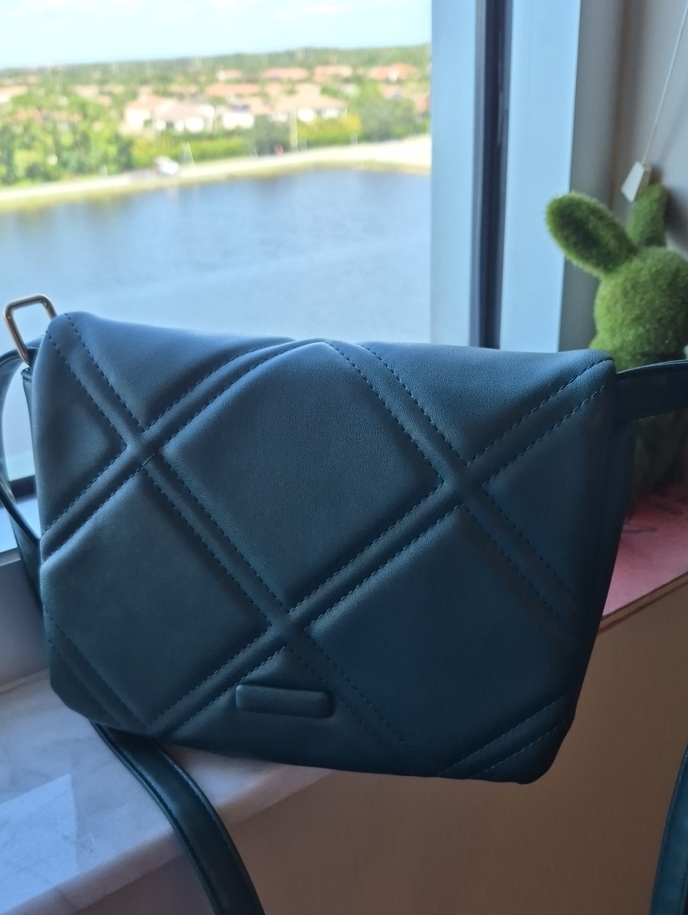 Green Quilted NWOT Crossbody